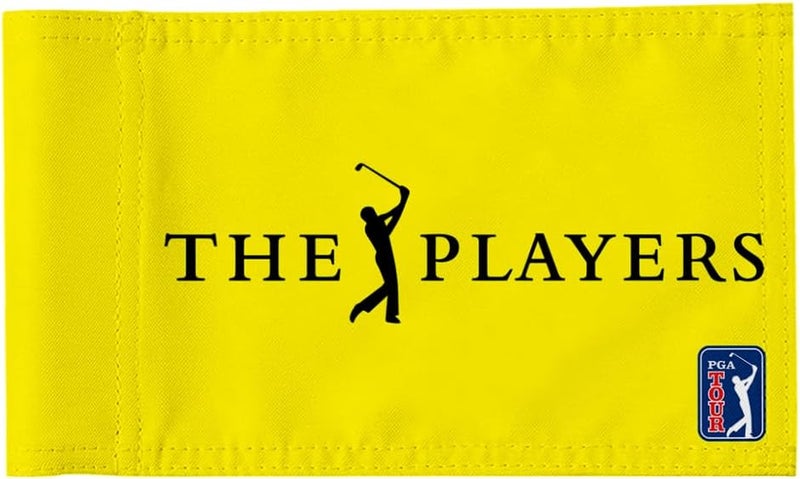2BUT Golf Players Golf Pin PGA Flag Practic Putting Green Golf Flag For Backyard Garden Double-Sewn 600D Nylon Miniature Pin Flag Regulation Tube Flag (Yellow 20"x13") - Image 1